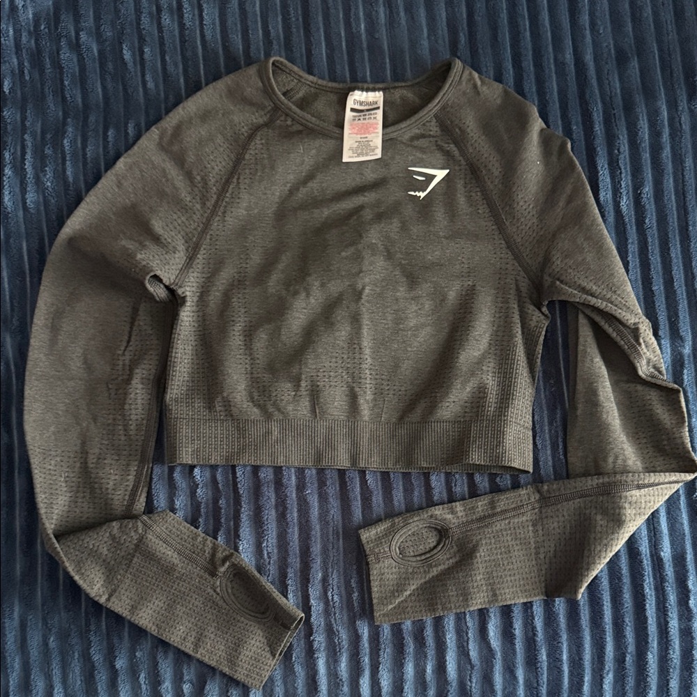 Gymshark Black Long Sleeve Crop Top